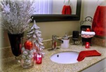 Decoración de navidad para baños: ¡Ideas increíbles! Ideas creativas de decoracion de navidad para baños