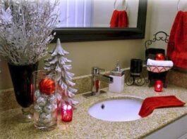 Ideas creativas de decoracion de navidad para baños